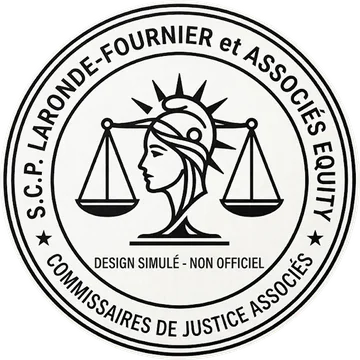 Cachet de la SCP LARONDE-FOURNIER et Associés, commissaires de justice
